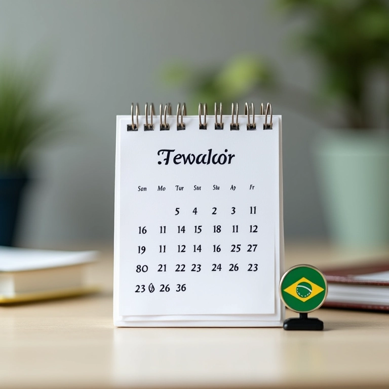 Calendário marcando prazo para visto com carta de aceitação ao lado.