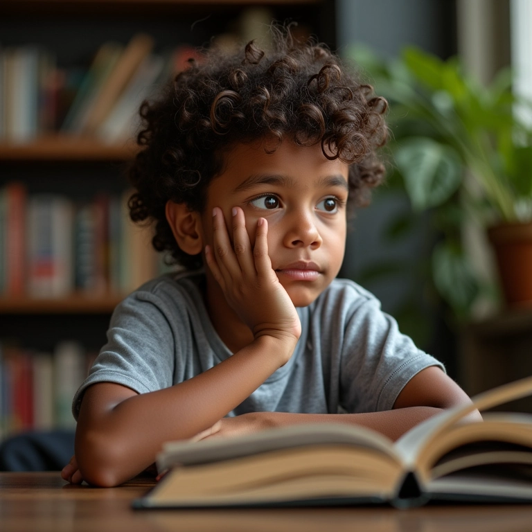 Estudante brasileiro pensando em seguir carreira na engenharia civil.