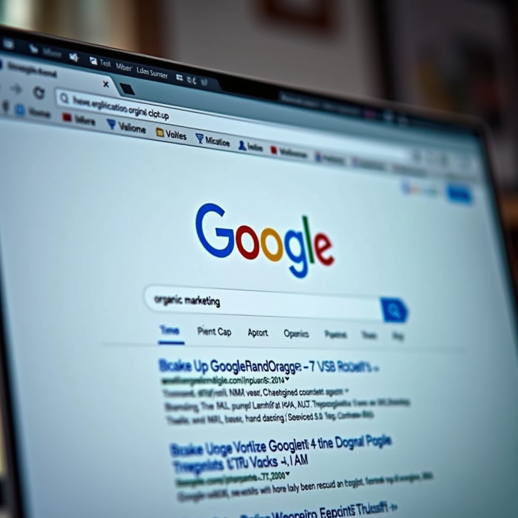 Página de resultados do Google mostrando site no topo.