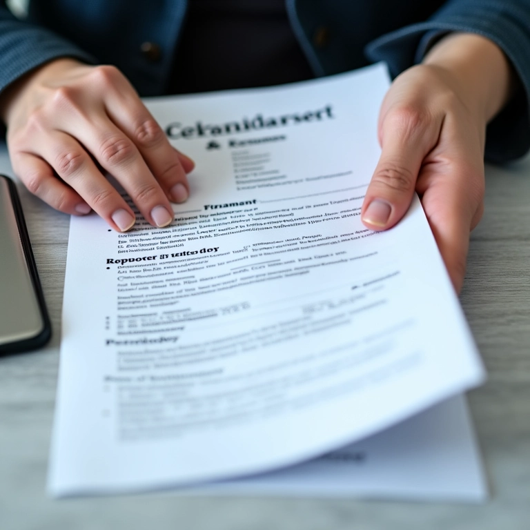 Recrutador analisa seção de cursos em currículo.