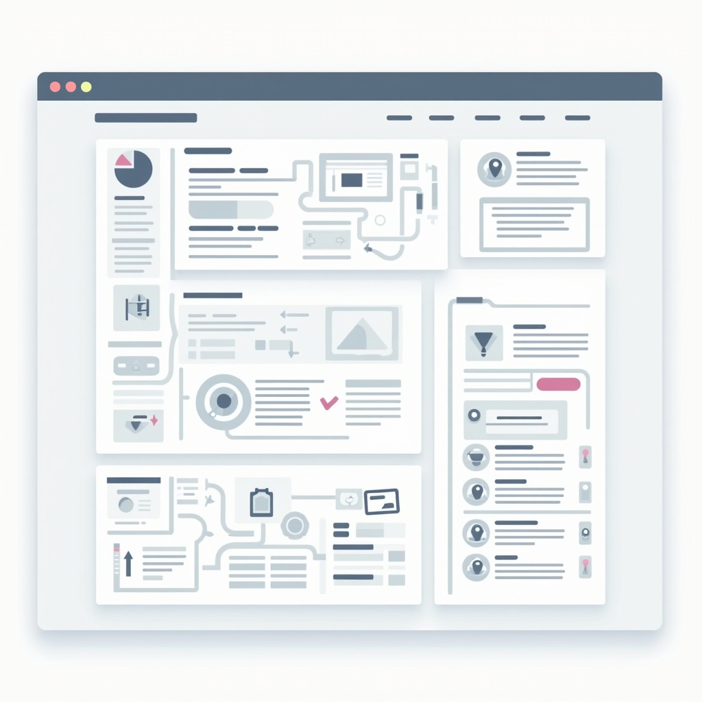 Fluxograma de otimização da estrutura de um site para SEO.