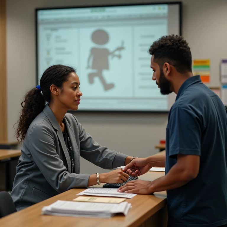 Atendimento presencial em unidade do Ministério do Trabalho para seguro-desemprego.