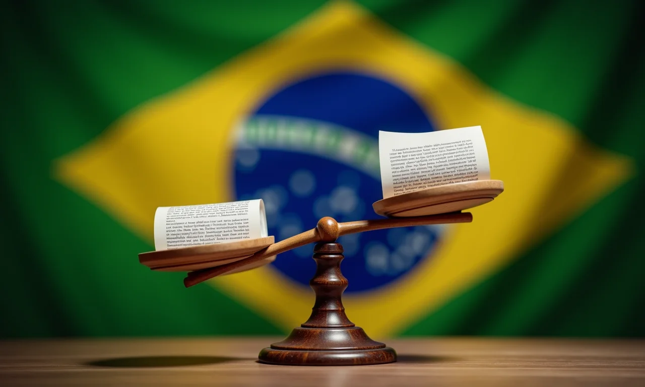 Balança representando o fim do Contrato Verde e Amarelo, com a legislação tradicional em um lado.