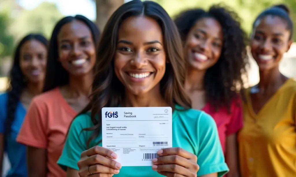 Como Sacar o FGTS Inativo Passo a Passo Rápido e Fácil Brasileiros comemorando acesso ao FGTS inativo.