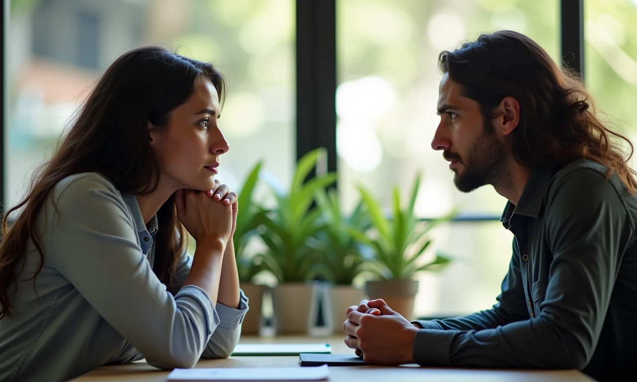 Colegas de trabalho interpretando linguagem corporal em escritório.