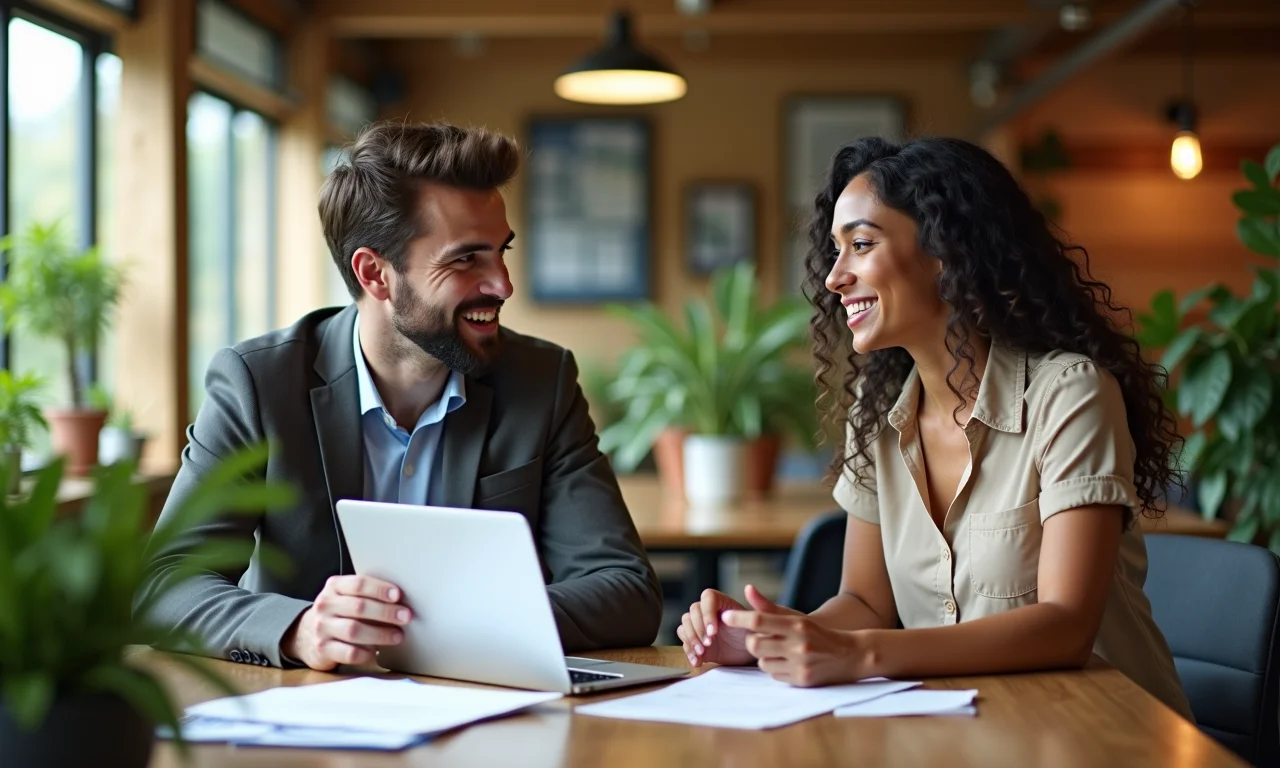 Colegas discutindo projeto em ambiente de trabalho com comunicação transparente.