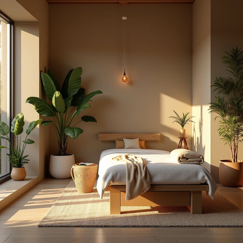 Espaço de massagem aconchegante em casa.