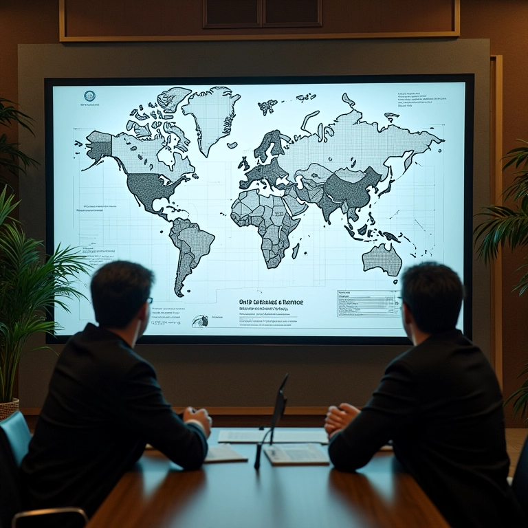 Definição do escopo do projeto visualizada como um blueprint.