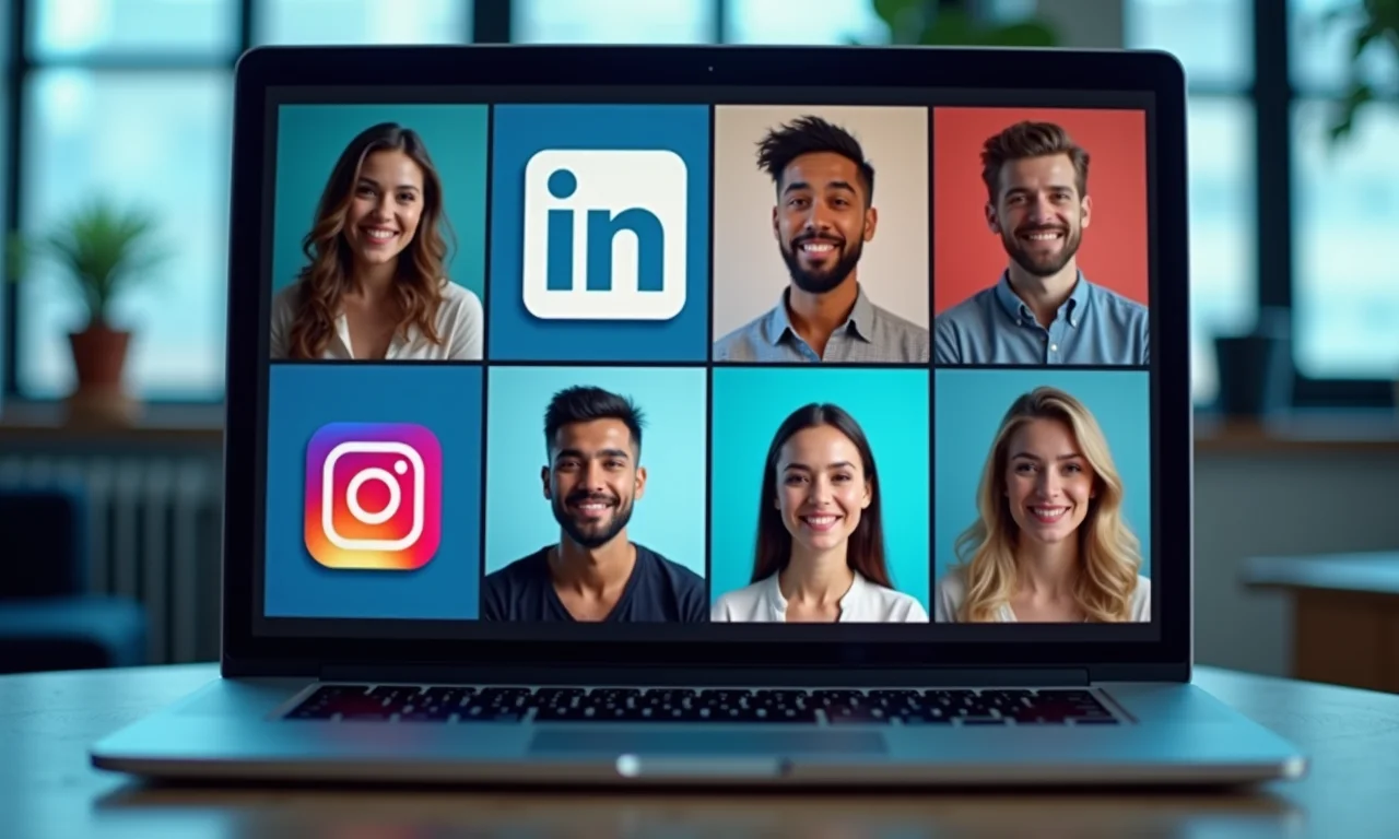 Diversas plataformas online para networking profissional.