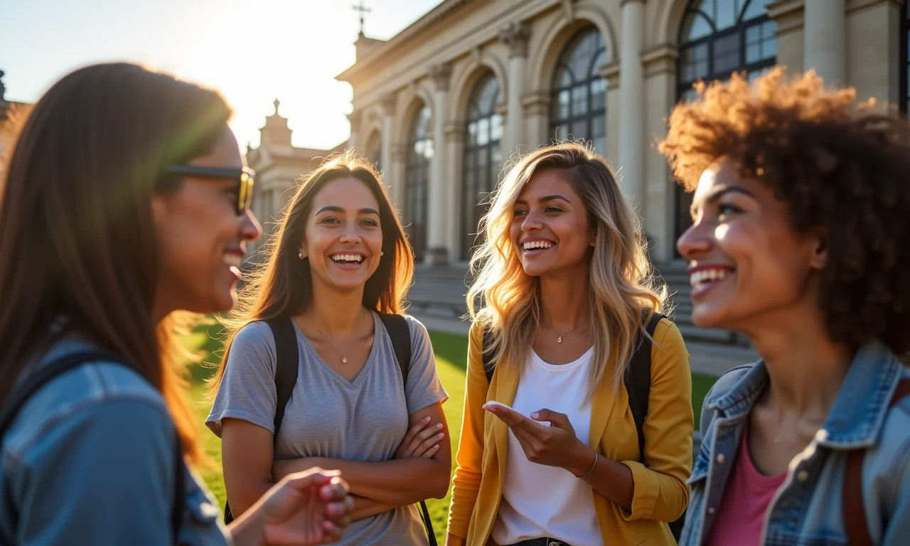 Estudantes brasileiros diversos em debate sobre história.