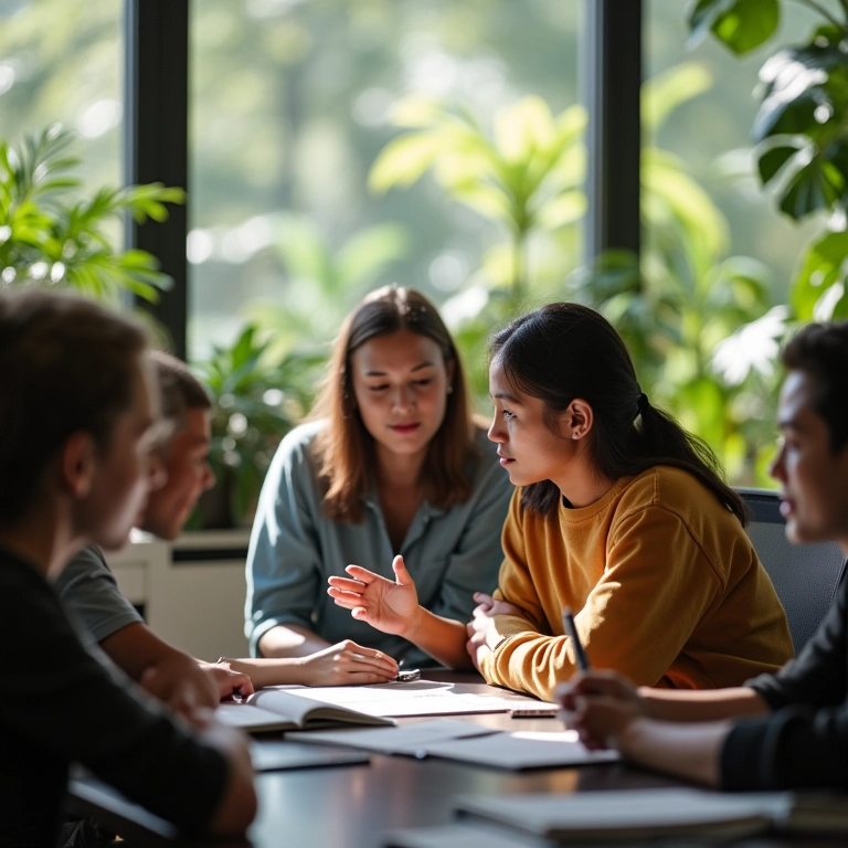Grupo diverso em workshop sobre como descobrir talentos ocultos.