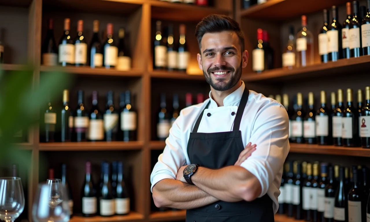 Head sommelier gerenciando adega em restaurante de luxo no Rio.