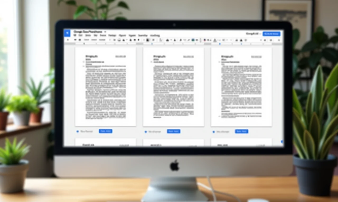 Histórico de versões de um documento Google Docs.