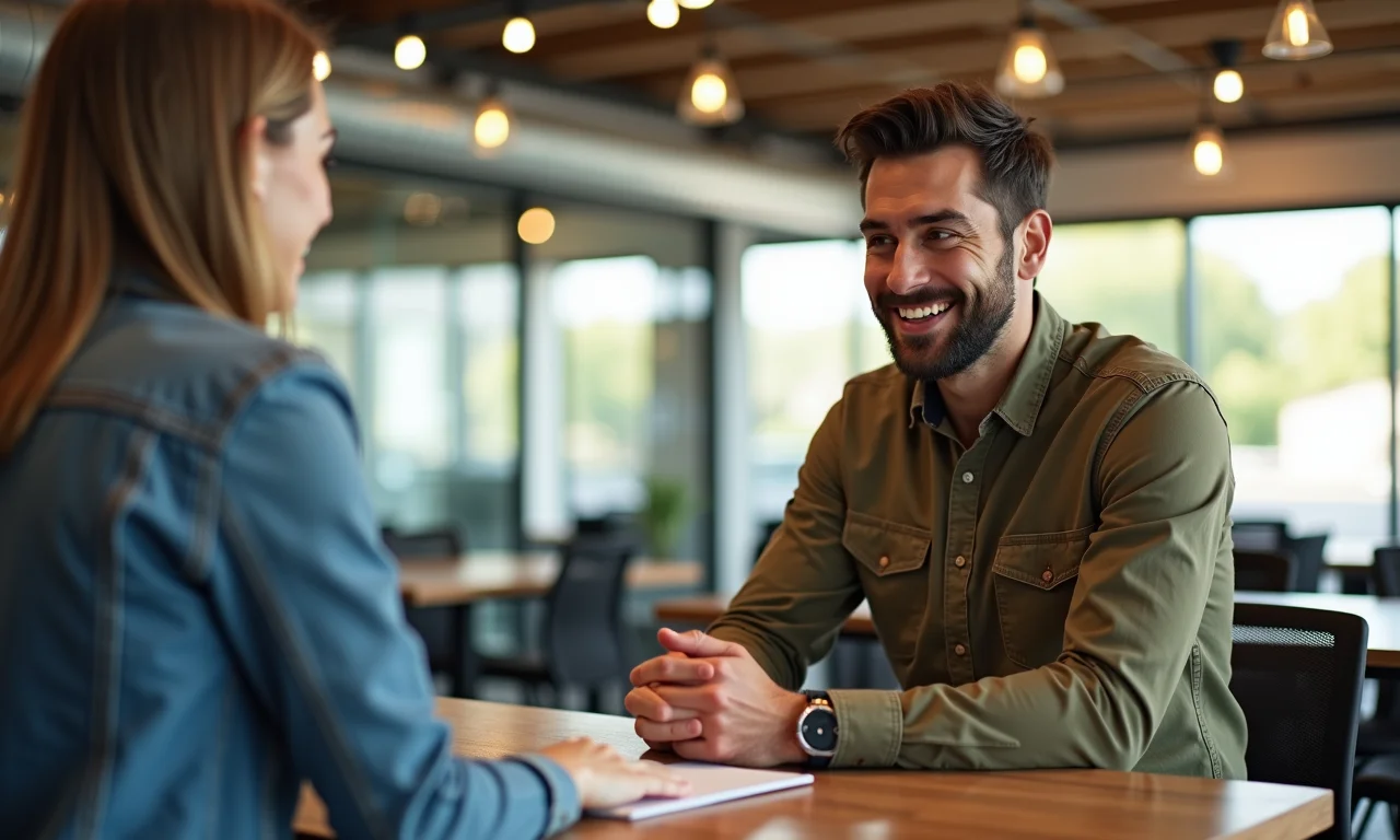 Homem recebendo auxílio do seguro-desemprego em balcão de atendimento.