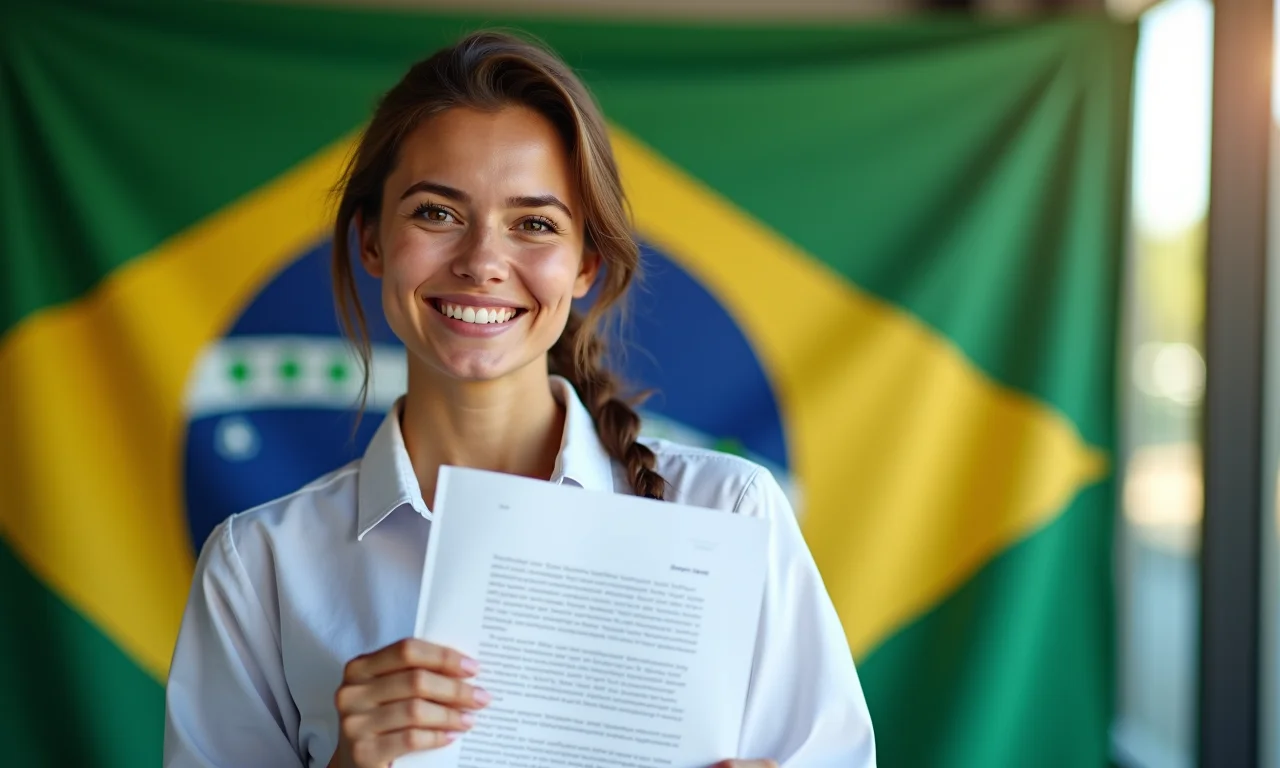 Jovem comemora a publicação do seu artigo científico derivado do TCC.