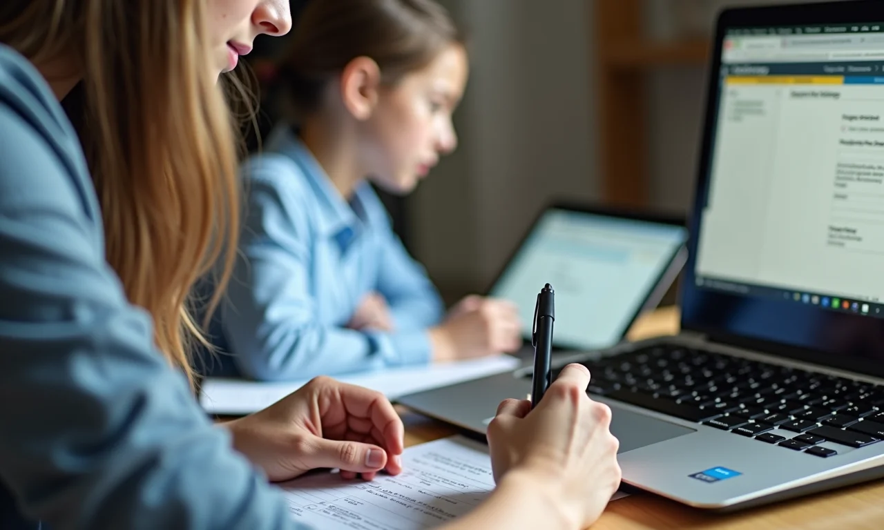 Jovem preenchendo formulário de inscrição online para o estágio técnico.