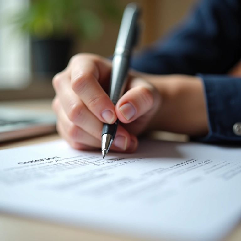 Mão escrevendo anotações sobre dicas de especialistas para escolher a universidade.