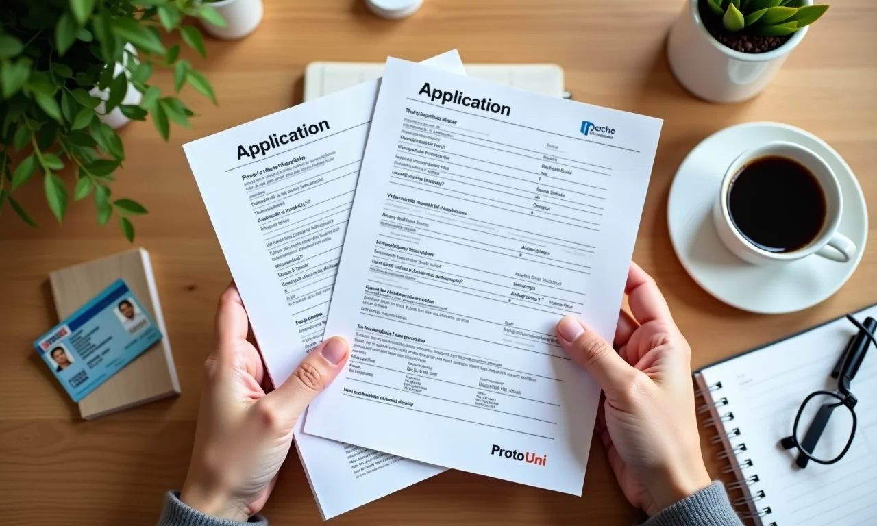 Mãos segurando documentos necessários para inscrição no ProUni.