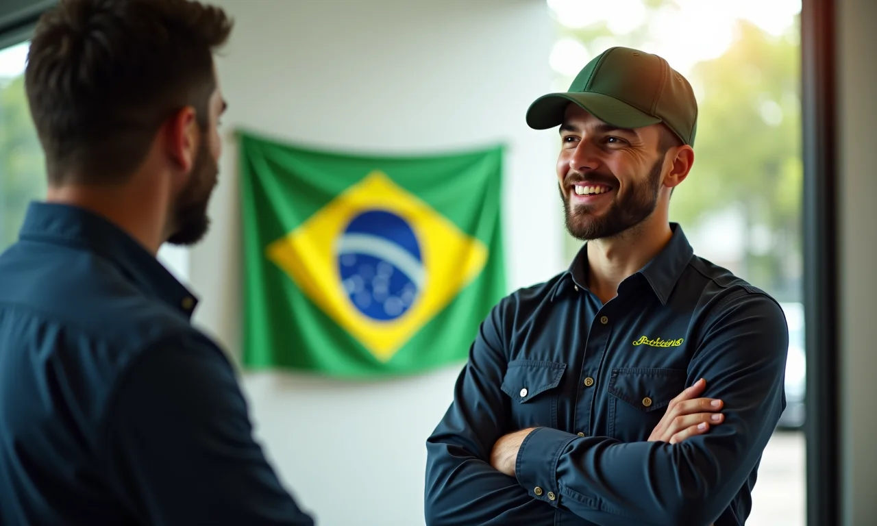 Motoboy conversando com representante sindical sobre seus direitos.