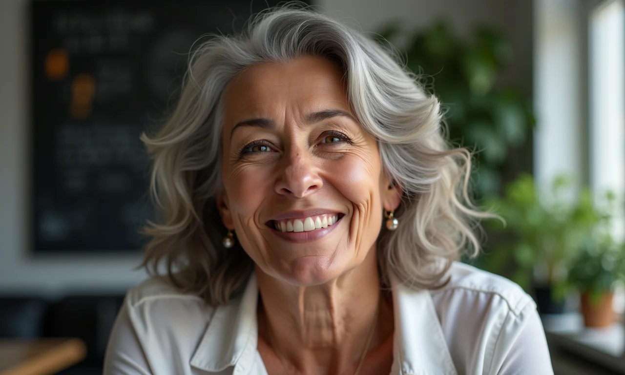 Mulher brasileira aliviada ao saber dos seus direitos como trabalhadora com depressão.