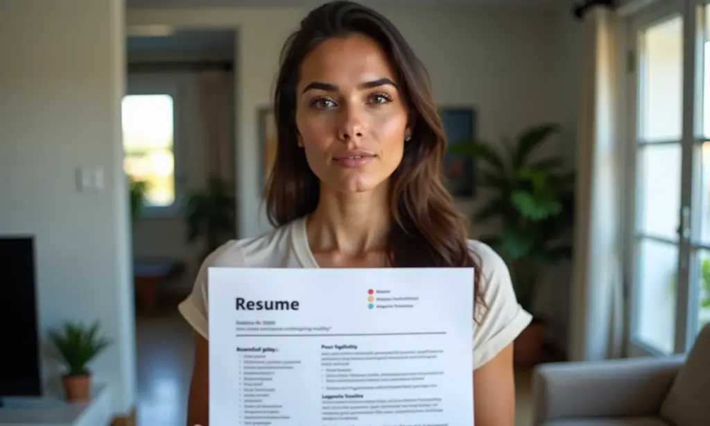 Curriculo Para Quem Nunca Trabalhou e Tem Mais de 30 Anos Recomece Agora Mulher brasileira de 30 anos segurando currículo com esperança.