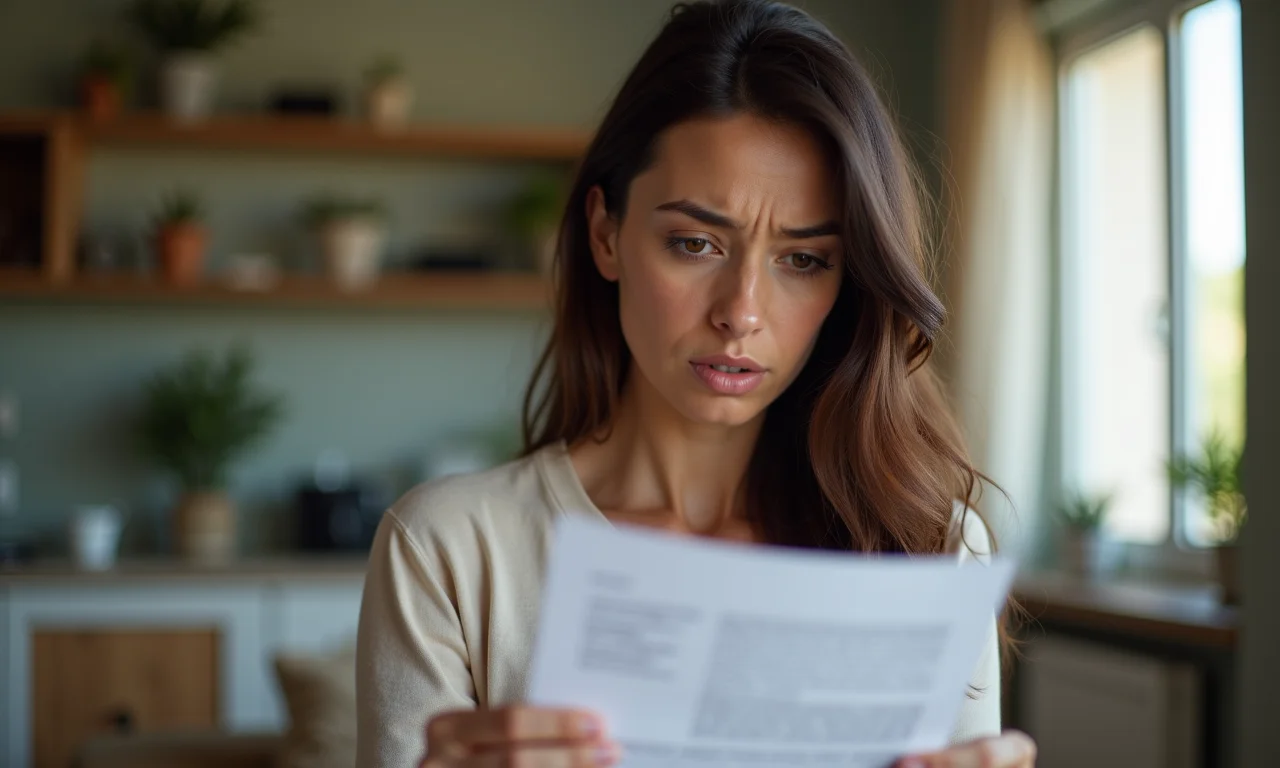 Mulher brasileira preocupada com a possibilidade de demissão por depressão.