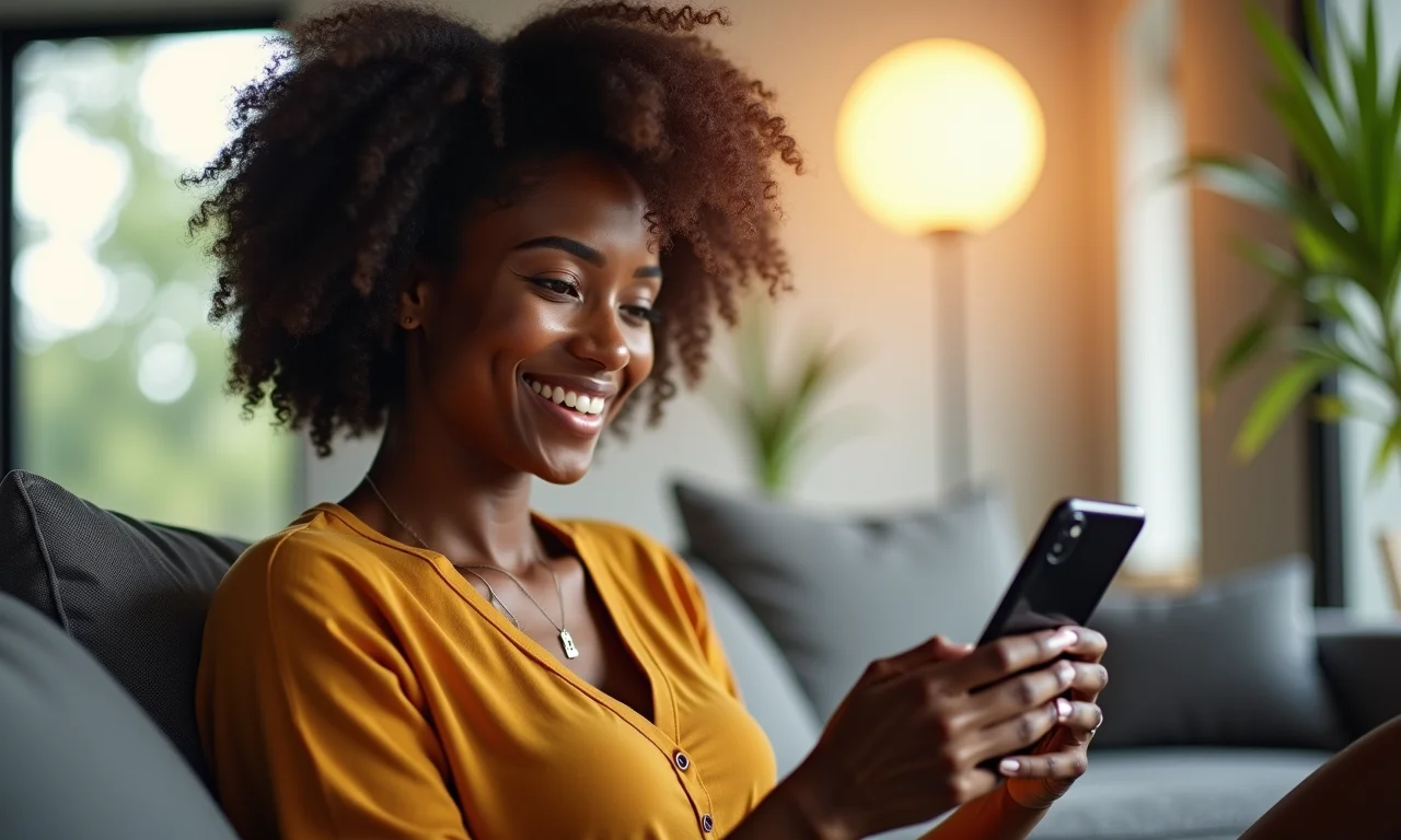 Mulher sacando FGTS inativo online.