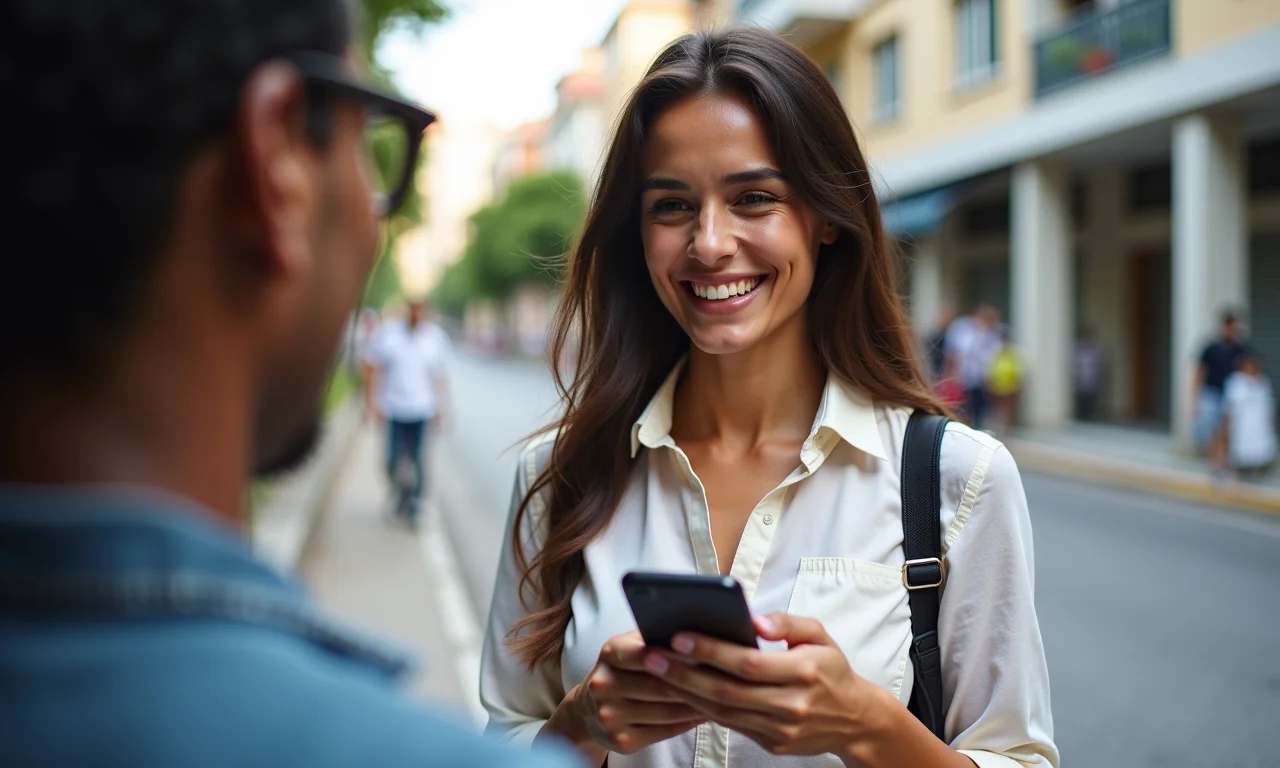 Mulher usando o aplicativo Carteira de Trabalho Digital.
