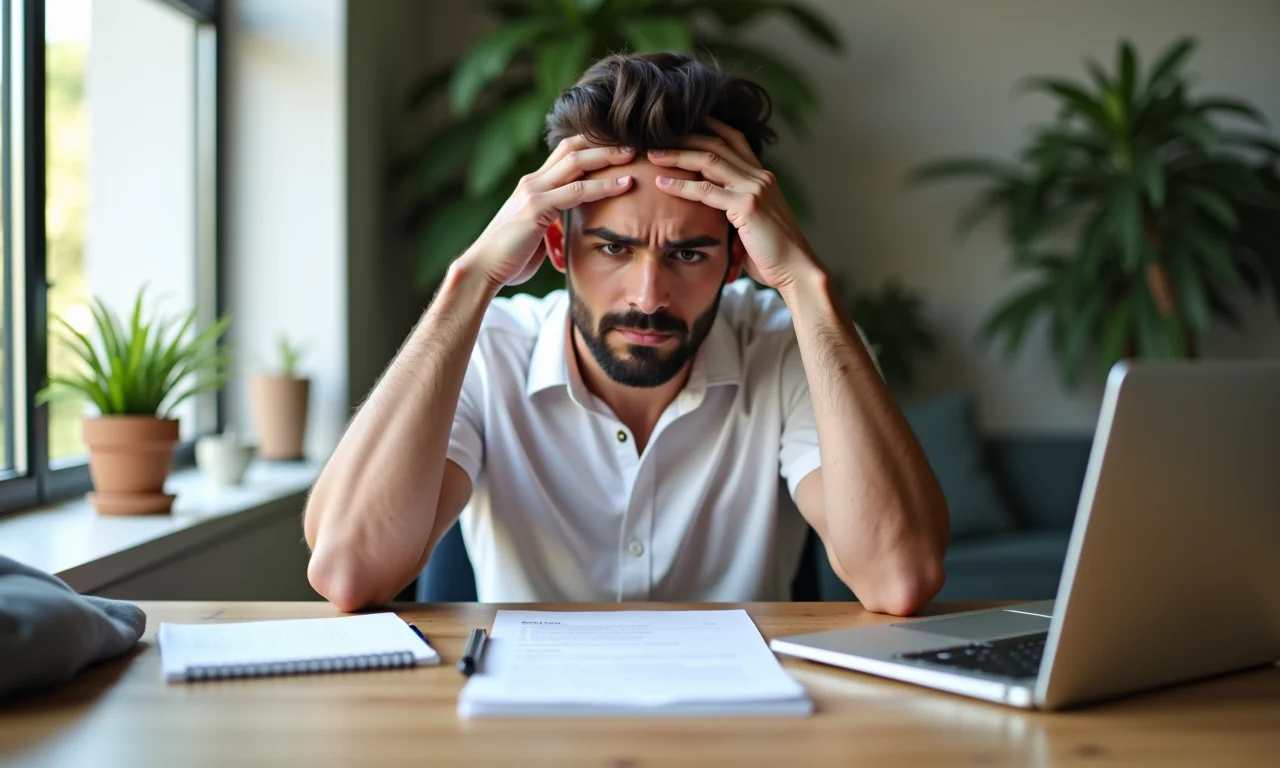 Profissional ponderando sobre o que não incluir na seção de formação acadêmica do currículo.
