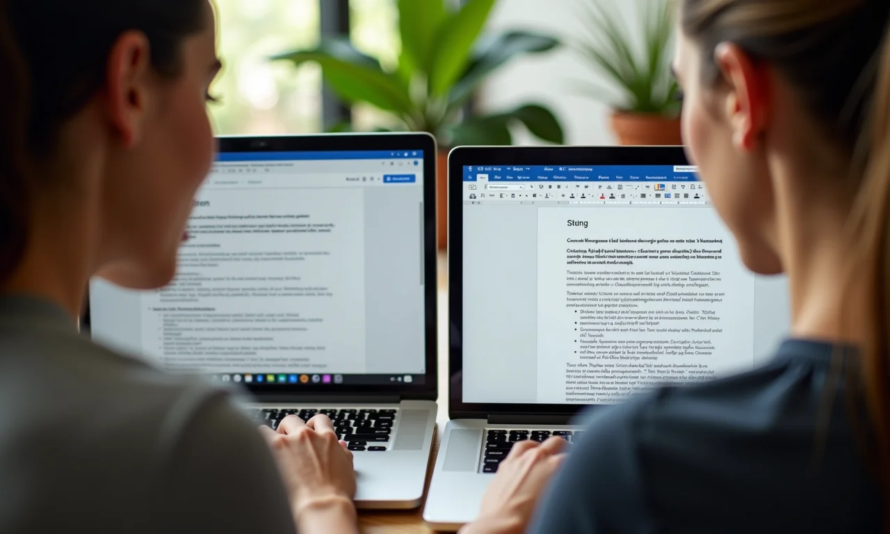 Revisão colaborativa de documento com comentários no Google Docs.