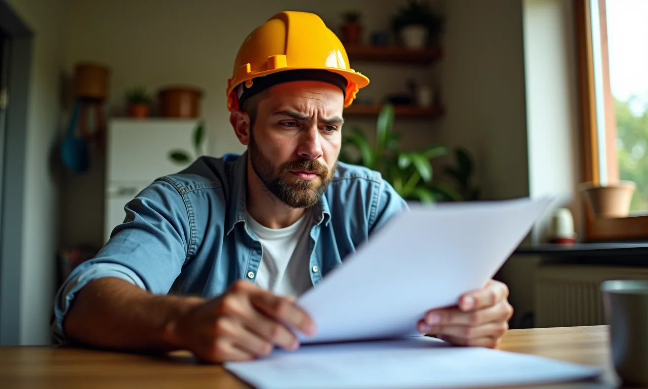 Trabalhador brasileiro frustrado pesquisa sobre rescisão indireta em casa.