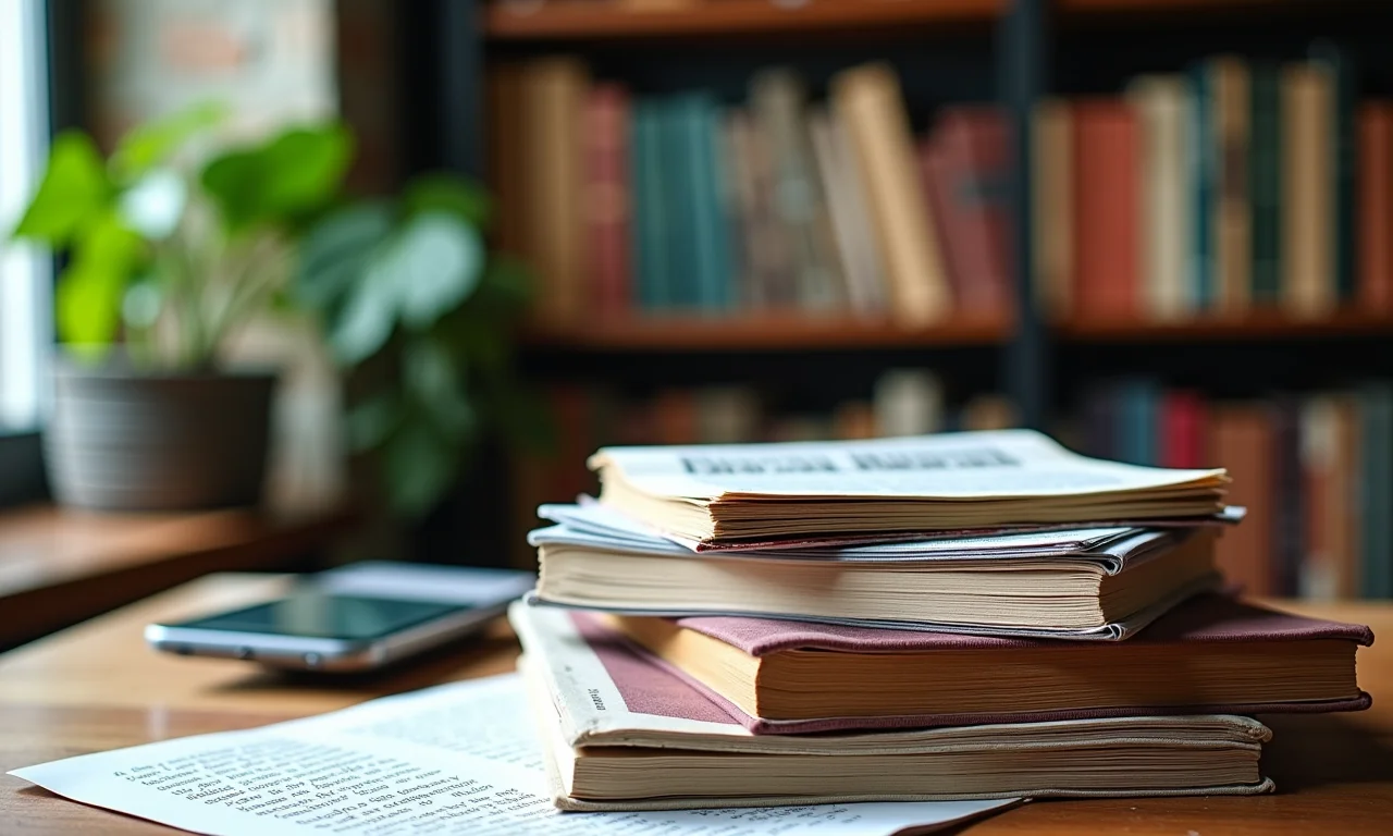 Variedade de materiais de leitura para praticar leitura dinâmica.