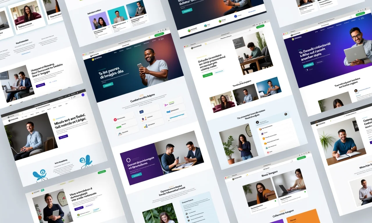 Vários sites e plataformas online oferecendo testes vocacionais para marketing.